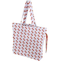 Kawaii Pumpkin Patt White Drawstring Tote Bag