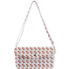 Kawaii Pumpkin Patt White Removable Strap Clutch Bag by snowwhitegirl