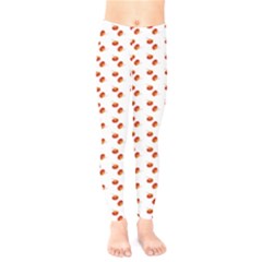 Kawaii Pumpkin Patt White Kids  Classic Winter Leggings