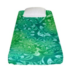 Retro Flower Pattern Design Batik Fitted Sheet (single Size) by Posterlux