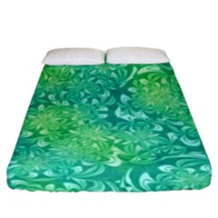 Retro Flower Pattern Design Batik Fitted Sheet (california King Size)