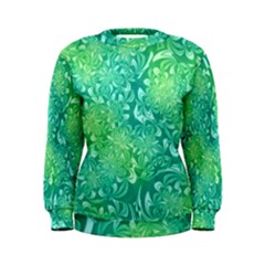 Retro Flower Pattern Design Batik Women s Sweatshirt