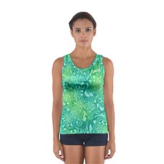 Retro Flower Pattern Design Batik Sport Tank Top 