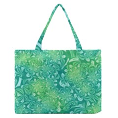 Retro Flower Pattern Design Batik Zipper Medium Tote Bag