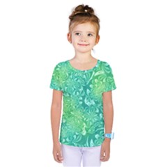 Retro Flower Pattern Design Batik Kids  One Piece T-shirt