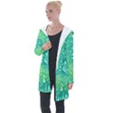 Retro Flower Pattern Design Batik Longline Hooded Cardigan View1