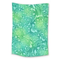 Retro Flower Pattern Design Batik Large Tapestry