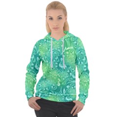 Retro Flower Pattern Design Batik Women s Overhead Hoodie