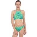 Retro Flower Pattern Design Batik Halter Bikini Set View1