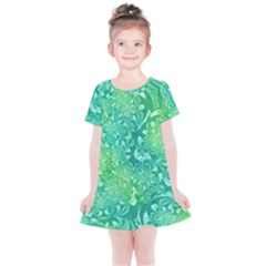 Retro Flower Pattern Design Batik Kids  Simple Cotton Dress