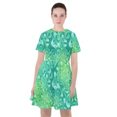 Retro Flower Pattern Design Batik Sailor Dress