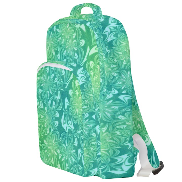 Retro Flower Pattern Design Batik Double Compartment Backpack