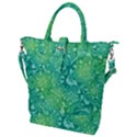 Retro Flower Pattern Design Batik Buckle Top Tote Bag View1