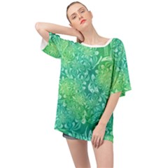 Retro Flower Pattern Design Batik Oversized Chiffon Top