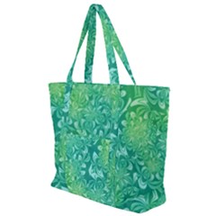 Retro Flower Pattern Design Batik Zip Up Canvas Bag