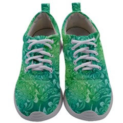 Retro Flower Pattern Design Batik Mens Athletic Shoes