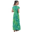 Retro Flower Pattern Design Batik Flutter Sleeve Maxi Dress View2