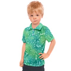 Retro Flower Pattern Design Batik Kids  Polo T-shirt