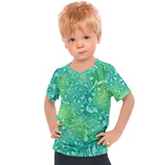 Retro Flower Pattern Design Batik Kids  Sports T-shirt