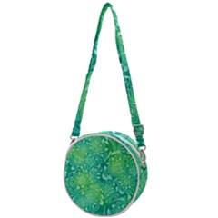 Retro Flower Pattern Design Batik Crossbody Circle Bag by Posterlux