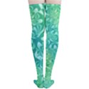 Retro Flower Pattern Design Batik Thigh High Stockings View4