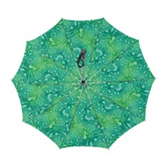 Retro Flower Pattern Design Batik Automatic Folding Umbrella With Case (large) by Posterlux