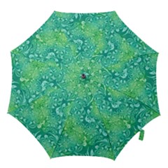 Retro Flower Pattern Design Batik Hook Handle Umbrellas (small)