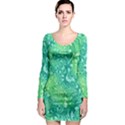 Retro Flower Pattern Design Batik Long Sleeve Bodycon Dress View1