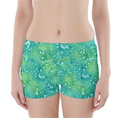 Retro Flower Pattern Design Batik Boyleg Bikini Wrap Bottoms