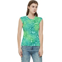 Retro Flower Pattern Design Batik Women s Raglan Cap Sleeve T-shirt