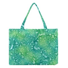 Retro Flower Pattern Design Batik Medium Tote Bag