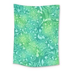 Retro Flower Pattern Design Batik Medium Tapestry