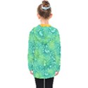 Retro Flower Pattern Design Batik Kids  Double Breasted Button Coat View2