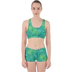 Retro Flower Pattern Design Batik Work It Out Gym Set