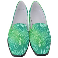 Retro Flower Pattern Design Batik Women s Classic Loafer Heels