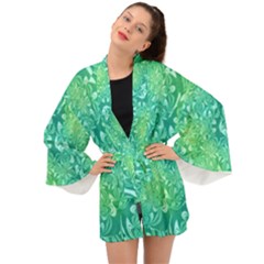 Retro Flower Pattern Design Batik Long Sleeve Kimono