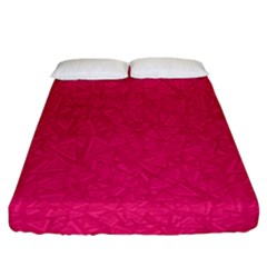 Pink Abstract Crimson Triangle Fitted Sheet (california King Size)