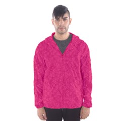 Pink Abstract Crimson Triangle Men s Hooded Windbreaker