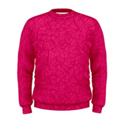 Pink Abstract Crimson Triangle Men s Sweatshirt