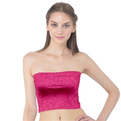 Pink Abstract Crimson Triangle Tube Top