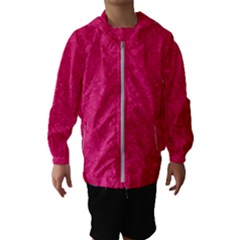 Pink Abstract Crimson Triangle Kids  Hooded Windbreaker