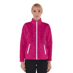 Pink Abstract Crimson Triangle Women s Bomber Jacket