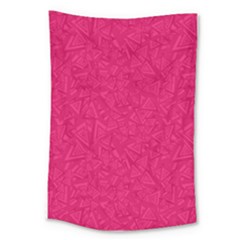 Pink Abstract Crimson Triangle Large Tapestry