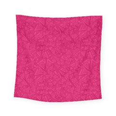 Pink Abstract Crimson Triangle Square Tapestry (small)