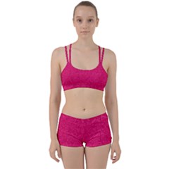 Pink Abstract Crimson Triangle Perfect Fit Gym Set