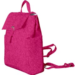 Pink Abstract Crimson Triangle Buckle Everyday Backpack