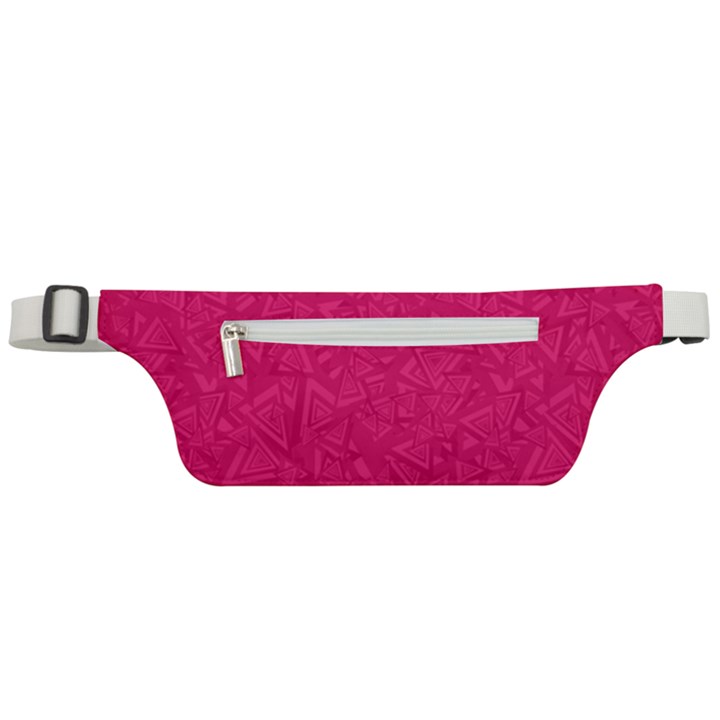 Pink Abstract Crimson Triangle Active Waist Bag