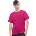 Pink Abstract Crimson Triangle Men s Sport Top View1