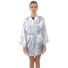 Dreidel Candles Spinning Top Long Sleeve Satin Kimono