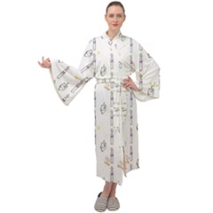 Dreidel Candles Spinning Top Maxi Velvet Kimono by Posterlux